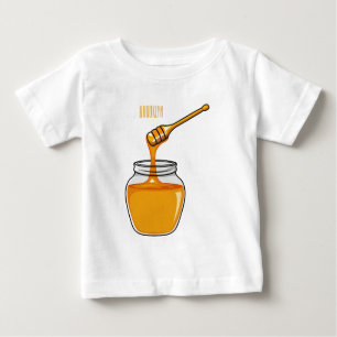 Camiseta Ilustração de desenho animado de mel
