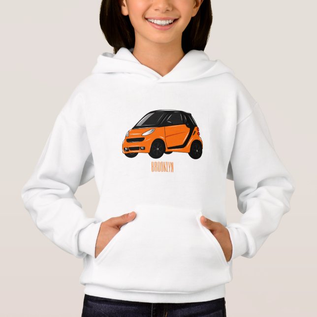 Camiseta Ilustração de desenho animado de microcarro (Frente)