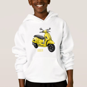 Camiseta Ilustração de desenho animado de motocicleta