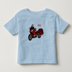 Camiseta Ilustração de desenho animado de motocicleta em tu