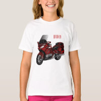 Ilustração de desenho animado de motocicleta em tu