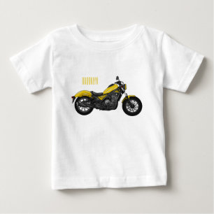 Camiseta Ilustração de desenho animado de motociclo cruzado