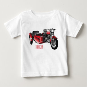 Camiseta Ilustração de desenho animado de motociclo Sidecar