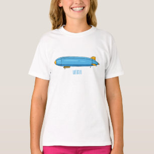 Camiseta Ilustração de desenho animado de nave