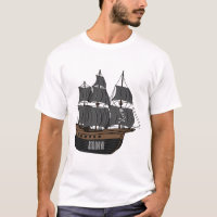 Ilustração de desenho animado de navio pirata
