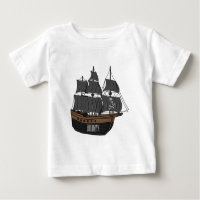 Ilustração de desenho animado de navio pirata