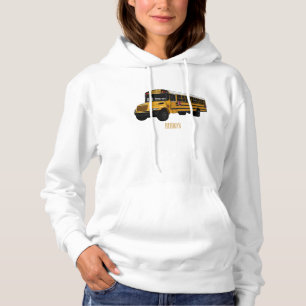 Camiseta Ilustração de desenho animado de ônibus escolar