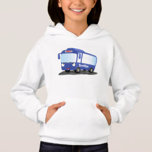 Camiseta Ilustração de desenho animado de ônibus moderno az