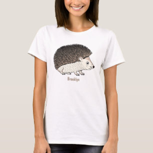 Camiseta Ilustração de desenho animado de ouriço picante