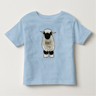 Camiseta Ilustração de desenho animado de ovelha Valais Bla