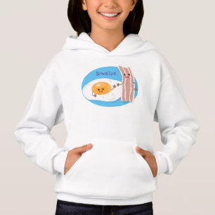 Camiseta Ilustração de desenho animado de ovo e bacon em ka