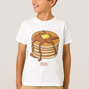 Camiseta Ilustração de desenho animado de Pancake