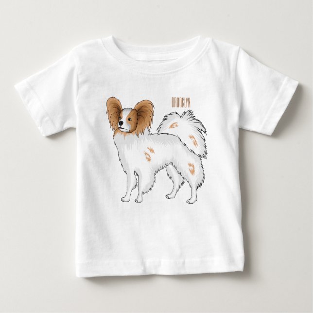 Camiseta Ilustração de desenho animado de Papillon (Frente)