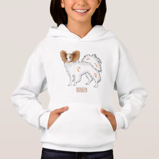 Camiseta Ilustração de desenho animado de Papillon (Frente)