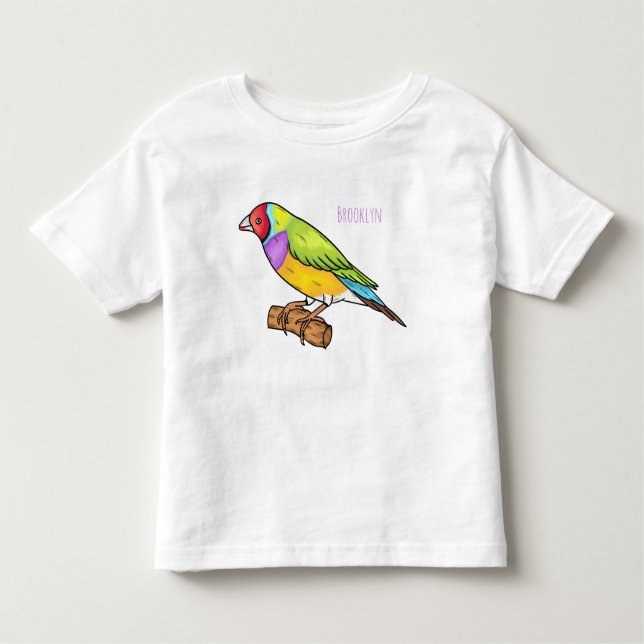 Camiseta ilustração de desenho animado de pássaro de tentil (Frente)