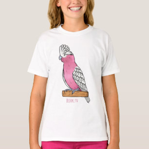 Camiseta ilustração de desenho animado de pássaro Galah
