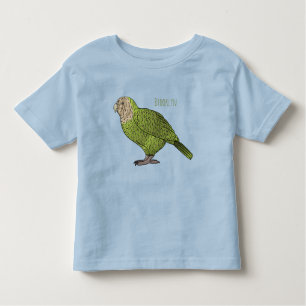 Camiseta Ilustração de desenho animado de pássaro Kakapo