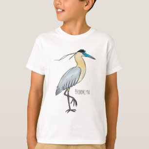 Camiseta Ilustração de desenho animado de pássaros com lege