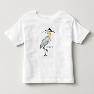 Camiseta Ilustração de desenho animado de pássaros com lege