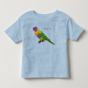 Camiseta Ilustração de desenho animado de pássaros do arco-
