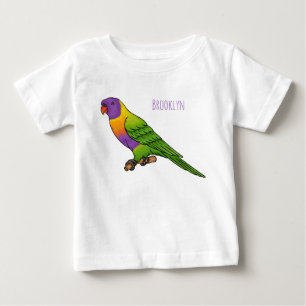 Camiseta Ilustração de desenho animado de pássaros do arco-
