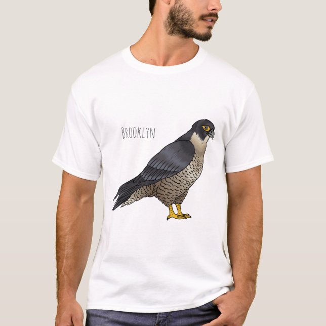 Camiseta Ilustração de desenho animado de pássaros falcões  (Frente)