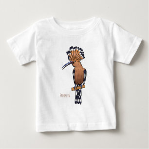 Camiseta Ilustração de desenho animado de pássaros-hópoe-as