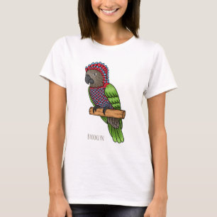 Camiseta Ilustração de desenho animado de pássaros-papagaio