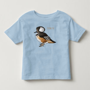 Camiseta ilustração de desenho animado de pato mergulhão