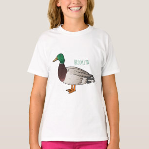 Camiseta Ilustração de desenho animado de pato-reais