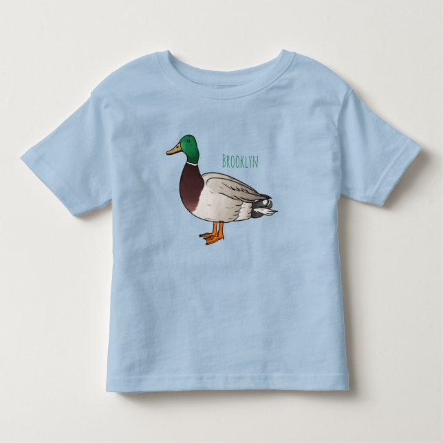Camiseta Ilustração de desenho animado de pato-reais (Frente)