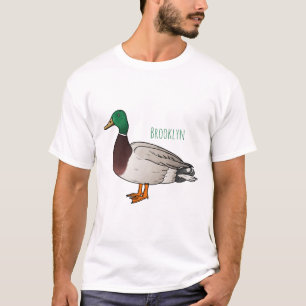 Camiseta Ilustração de desenho animado de pato-reais