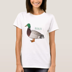 Camiseta Ilustração de desenho animado de pato-reais