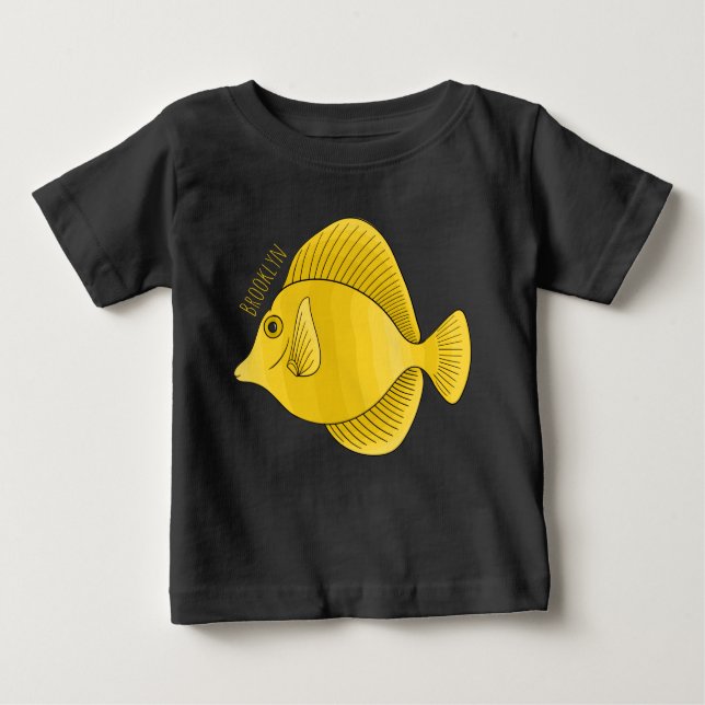 Camiseta Ilustração de desenho animado de peixe dançado ama (Frente)