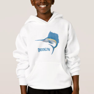 Camiseta Ilustração de desenho animado de peixe-espada