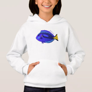 Camiseta Ilustração de desenho animado de peixe marrom azul