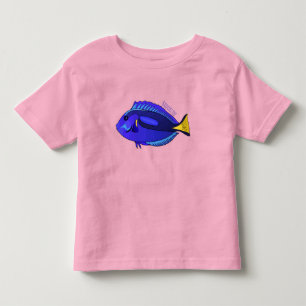 Camiseta Ilustração de desenho animado de peixe marrom azul