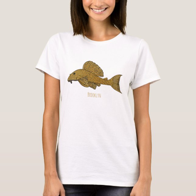 Camiseta Ilustração de desenho animado de peixe-palco (Frente)