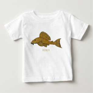 Camiseta Ilustração de desenho animado de peixe-palco