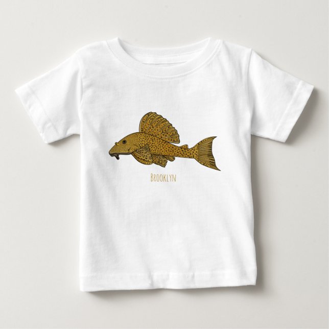 Camiseta Ilustração de desenho animado de peixe-palco (Frente)