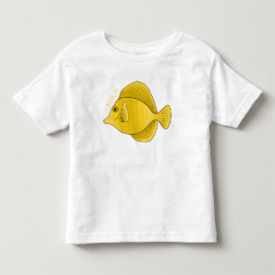 Camiseta Ilustração de desenho animado de peixe tangue amar