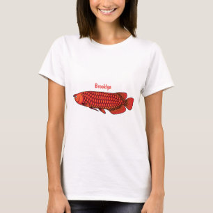 Camiseta Ilustração de desenho animado de peixes da Arowa
