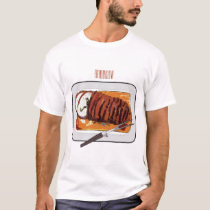 Camiseta Ilustração de desenho animado de peru-bravo
