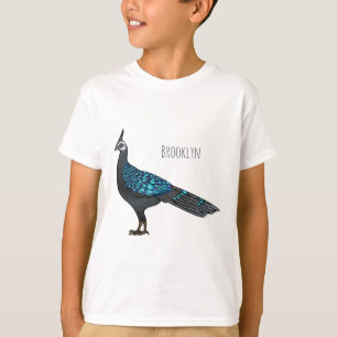 Camiseta Ilustração de desenho animado de pheasant pheasant