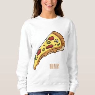 Camiseta Ilustração de desenho animado de pizza