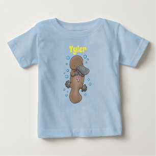 Camiseta Ilustração de desenho animado de platypus de bebê 