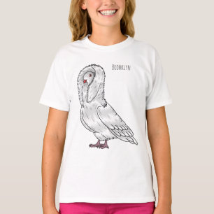 Camiseta Ilustração de desenho animado de pombo-jacobino