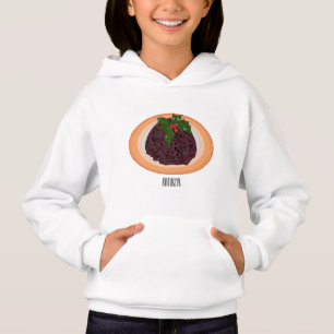 Camiseta Ilustração de desenho animado de pudim de Natal