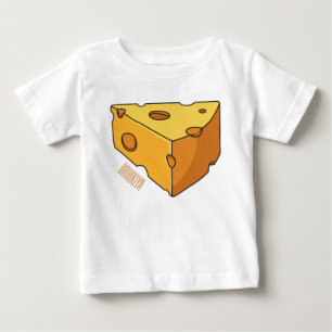 Camiseta Ilustração de desenho animado de queijo