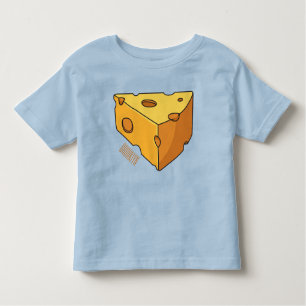 Camiseta Ilustração de desenho animado de queijo
